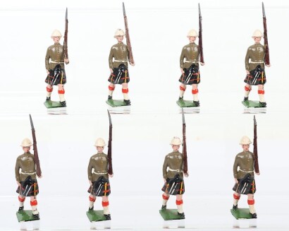 Britains set 114, Cameron Highlanders in Foreign Service dress and with fixed bayonets, final version 1947