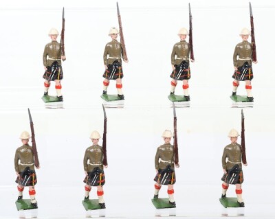 Britains set 114, Cameron Highlanders in Foreign Service dress and with fixed bayonets, final version 1947