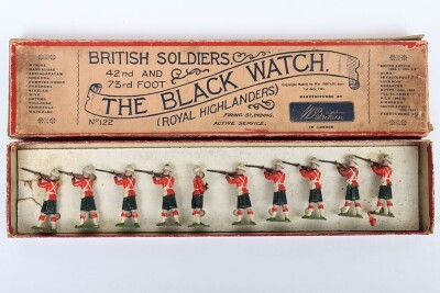 Britains boxed set 122, The Black Watch, first version 1901 - 4