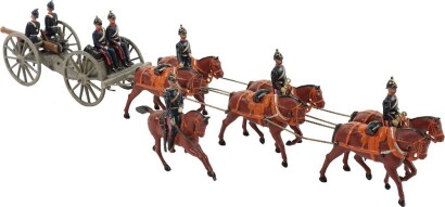 Britains set 144, Royal Field Artillery Gun team review Order, first version 1906