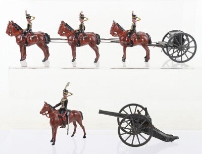 Britains set 316, Royal Horse Artillery Gun team at the Halt, first version 1928 - 2