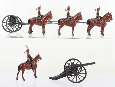 Britains set 316, Royal Horse Artillery Gun team at the Halt, first version 1928 - 3