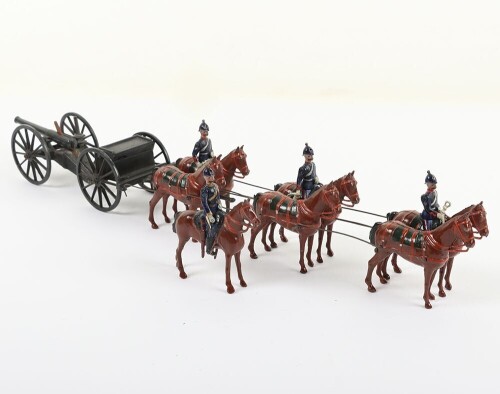 Britains rare set 317, Royal Field Artillery Gun team at the Halt, first version 1928