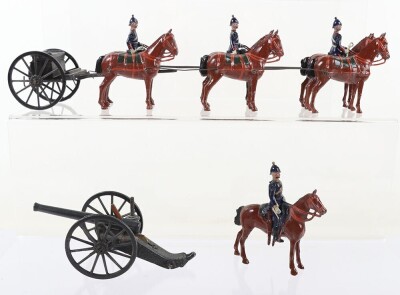 Britains rare set 317, Royal Field Artillery Gun team at the Halt, first version 1928 - 2