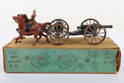 Rare boxed Reka/Crescent Toys 581 Royal Horse Artillery, circa 1930 - 3