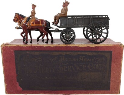Britains boxed set 146A, Royal Army Service Corps Supply wagon, service dress, first version 1919