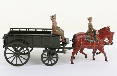 Britains set 1460, Royal Army Service Corps Supply wagon, service dress peak caps, second version 1930s - 2