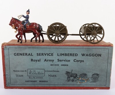 Britains boxed set 1329, Royal Army Service Corps G.S Limbered Waggon, review order, 1934