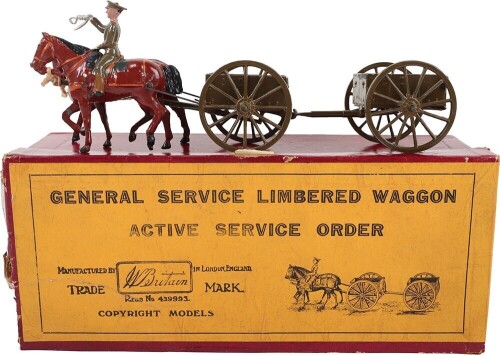 Britains boxed set 1331, General Service Limbered waggon, Active service dress, 1934
