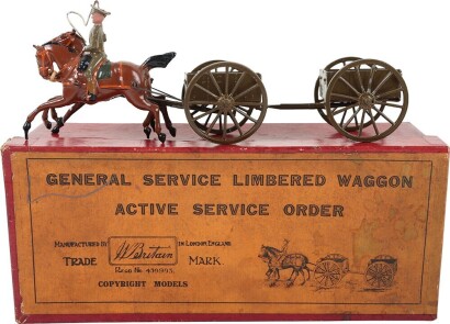 Britains boxed set 1331, General Service Limbered waggon, Active service dress, 1934
