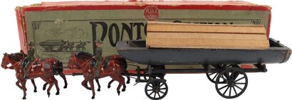 Britains rare boxed set 1254, Pontoon Section Royal Engineers, Active service dress, 1939