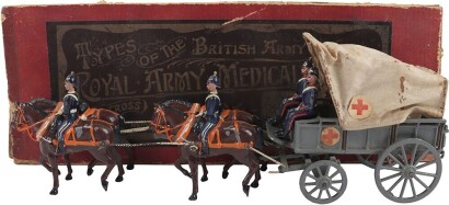 Britains boxed set 145, Royal Army Medical Corps Ambulance wagon, first version 1906