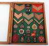 Framed Display of British Cloth Rank and Proficiency Badges - 2