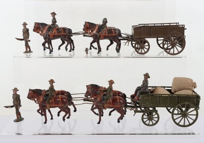 Rare two Britains CFE four-horse Boer war Army Service Supply wagon, circa 1910 - 3