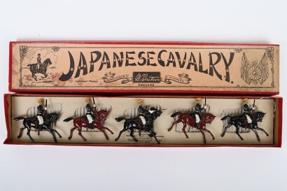 Britains rare boxed set 135 Japanese Cavalry in dark blue jackets, 1940