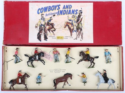 Britains boxed set 209, Cowboys Mounted and on Foot, 1950s