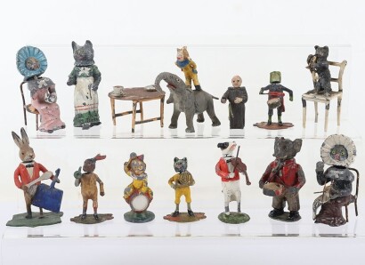 Heyde or similar lead painted Nodding figures