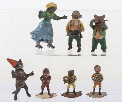 Heyde or similar lead painted Animal Musicians