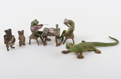 Austrian gold painted bronze figures