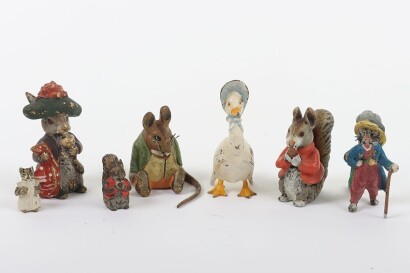 Beatrice Potter cold painted Viennese bronze figures