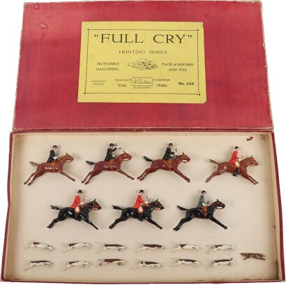 Britains boxed set 235, Hunting Series &lsquo;Full Cry&rsquo;, 1950s