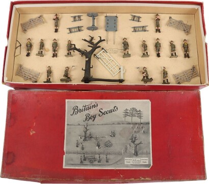 Britains boxed set 181, Boy Scouts display set, 1954-59