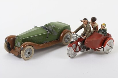 Britains rare 641 Motorcycle and Sidecar, 1932-41