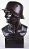 Large and Very Heavy Bronze Bust of the Victorious German Soldier, Presented to the Prussian War Academy in 1916 by General Hermann von Francois, Hero of the Battle of Tannenberg