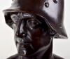 Large and Very Heavy Bronze Bust of the Victorious German Soldier, Presented to the Prussian War Academy in 1916 by General Hermann von Francois, Hero of the Battle of Tannenberg - 3