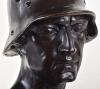 Large and Very Heavy Bronze Bust of the Victorious German Soldier, Presented to the Prussian War Academy in 1916 by General Hermann von Francois, Hero of the Battle of Tannenberg - 5