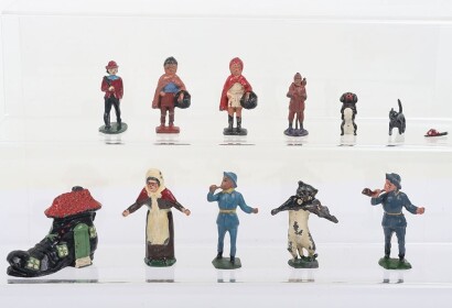 Various lead Nursery Rhyme and Book Character figures