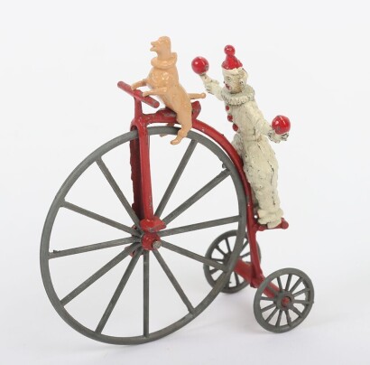 Rare Morestone Clown riding Three Wheel Penny Farthing, 1940