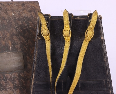 Victorian Royal Horse Artillery Officers Sabretache in Named Tin with Accoutrements - 9