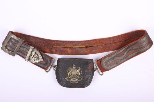 Victorian Royal Engineers Volunteers Officers Cross Belt and Pouch