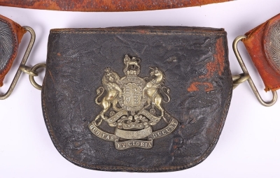 Victorian Royal Engineers Volunteers Officers Cross Belt and Pouch - 2