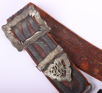 Victorian Royal Engineers Volunteers Officers Cross Belt and Pouch - 3