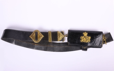Victorian Indian Army Officers Cross Belt and Pouch - 8