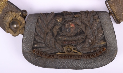 Victorian Royal Artillery Officers Full Dress Cross Belt and Pouch - 2
