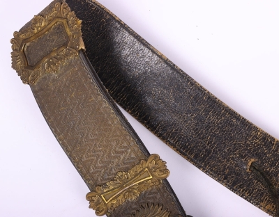 Victorian Royal Artillery Officers Full Dress Cross Belt and Pouch - 3
