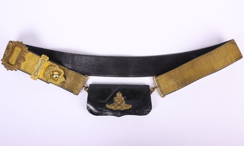 Post 1902 Territorial Artillery Officers Cross Belt and Pouch