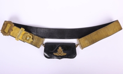 Post 1902 Territorial Artillery Officers Cross Belt and Pouch