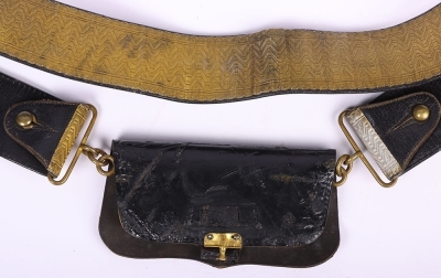 Post 1902 Territorial Artillery Officers Cross Belt and Pouch - 5