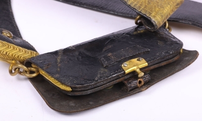 Post 1902 Territorial Artillery Officers Cross Belt and Pouch - 6