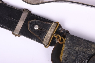 Post 1902 Volunteer Artillery Officers Cross Belt and Pouch - 5