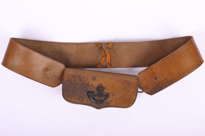 British Harrow Rifles Cross Belt and Pouch Set