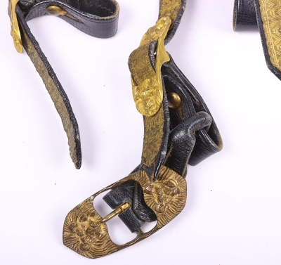 British Victorian Royal Artillery Officers Waist Belt - 4