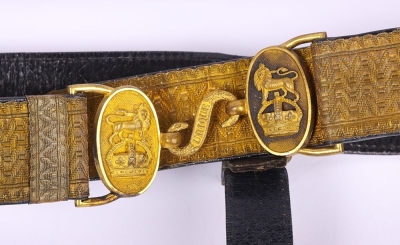 British Post 1902 Royal Artillery Officers Waist Belt - 2