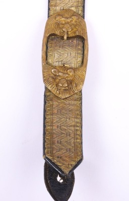 British Post 1902 Royal Artillery Officers Waist Belt - 4