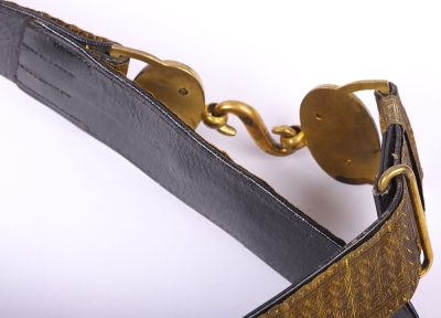 British Post 1902 Royal Artillery Officers Waist Belt - 6