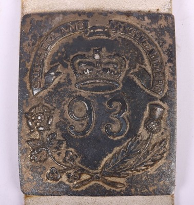 Scottish 93rd (Sutherland Highlanders) Regiment of Foot Military Tattoo Belt Plate and Baldric Sash - 2